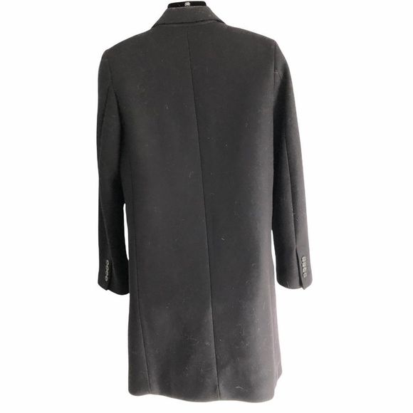 ZARA black wool over coat car length single button - Picture 5 of 10